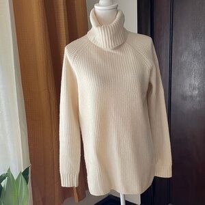 THEORY Cozy Cream Turtleneck Sweater